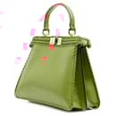 Fendi Medium Leather Whipstitch Peekaboo Iseeu Satchel