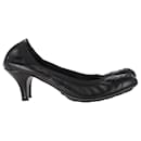 Chanel Bow Elastic Pumps in Black Leather
