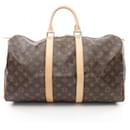 Louis Vuitton Monogram Keepall 45 Boston Bag Brown M41428