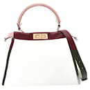 Fendi Peekaboo Canvas Leather Handbag