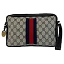 Gucci GG Supreme Canvas/Leather Sheline Clutch Bag 502419