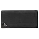Prada Saffiano Leather Logo Long Wallet
