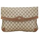 Gucci GG Supreme PVC Leather Clutch Bag