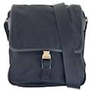 Prada Tessuto Saffiano Triangle Logo Plate Nylon/Leather Shoulder Bag 502060