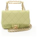 Chanel Lambskin Mini Matelasse Top Handle 2way Shoulder Bag AS3748
