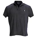 Polo Ralph Lauren Custom Slim Dot Soft Polo Shirt in Navy Blue Cotton