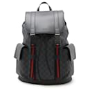 Gucci GG Supreme Shearling Line Backpack PVC Leather 495563