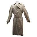 VINTAGE BURBERRY WATERPROOF TRENCH COAT LONG 54 L IN BEIGE COTTON - Autre Marque