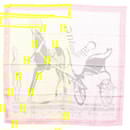 Foulard HERMES Carré 90 ""CALECHE ELASTIQUE"" Soie Jaune Auth am8504 - Hermès