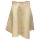 Delpozo Beige Linen A Line Mini Skirt - Autre Marque