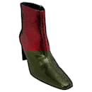 Zero + Maria Cornejo Red Shimmer Suede Boots - Autre Marque