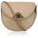 Christian Vintage Beige Leather Small Crossbody Shoulder Bag - Dior