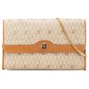 Dior Brown Honeycomb Coated Canvas Chain Shoulder Bag