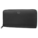Christian Dior Black Leather Long Wallet