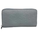 Christian Dior Long Wallet in Gray Leather