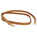 LOUIS VUITTON Shoulder Strap Leather 47.2"" Beige LV Auth SW888 - Louis Vuitton