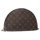 LOUIS VUITTON Monogram Trousse Demi Ronde Cosmetic Pouch M47520 LV Auth 125342 - Louis Vuitton