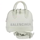 BALENCIAGA Ville Top Handle Hand Bag Leather 2way White 550646 Auth 126183M - Balenciaga