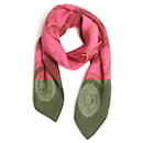 Hermès 1967 Foulard Carre 90 Selles a Housse Pink Dyed Silk Twill Scarf Hermes