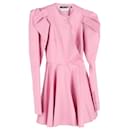 Rotate Birger Christensen Pauline Puff-Sleeve Satin Mini Dress in Pink Recycled Polyester - Autre Marque