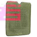 Miu Miu iPad Case Leather Pink Auth 121106