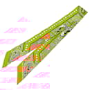 Hermès Orange Entre Ciel Et Mer Bandana Silk Twilly Scarf