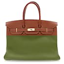 Hermès Brown Clemence Birkin Retourne 35