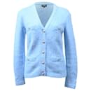 Chanel Buttoned Cardigan in Light Blue Cashmere
