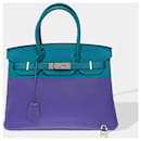 Sac HERMES Birkin 30 en Cuir Bleu - 102669 - Hermès
