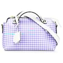 Fendi White Mini Printed Leather Gingham By The Way Satchel