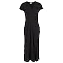 Rixo V-neck Maxi Dress in Black Viscose - Autre Marque