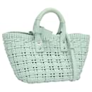 BALENCIAGA Hand Bag Vinyl 2way Green Silver Auth 126258 - Balenciaga