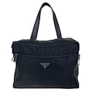 Prada Tessuto Saffiano Nylon Leather Briefcase