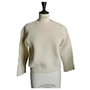 HERMES Short cream wool sweater size 36/38 in very good condition - Hermès