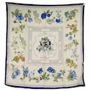 VINTAGE FOULARD HERMES QUAI AUX FLEURS 1ERE EDITION 1952 SOIE CARRE SCARF - Hermès