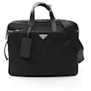 Prada Men's Black Nylon and Leather Briefcase