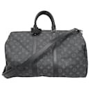 Louis Vuitton Boston Bag Monogram Eclipse Keepall Bandouliere 45
