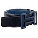 Hermes Men's Belt in Black and Blue - Hermès