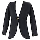 Chanel Wool Silk Tweed Jacket Black 34