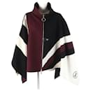 Louis Vuitton Wool Silk Graphic LV Poncho