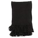 Écharpe en cachemire marron et noir - Hermès