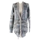 Chanel Mohair Nylon Wool Cardigan Gray 34