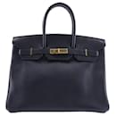Hermes Birkin 35 Handbag Ardennes Black/Gold - Hermès