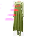 Red broderie maxi dress - size UK 8 - Autre Marque