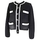 Chanel Cashmere Polyester Bicolor Knit Cardigan