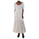Blue and white floral embroidered maxi dress - size XS - Autre Marque