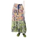 Multicolour floral tiered midi skirt - size UK 6 - Autre Marque