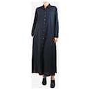 Black cotton midi shirt dress - size S - Autre Marque