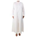 White cotton midi shirt dress - size M - Autre Marque