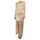 Neutral sequin sheer dress - size S - Autre Marque